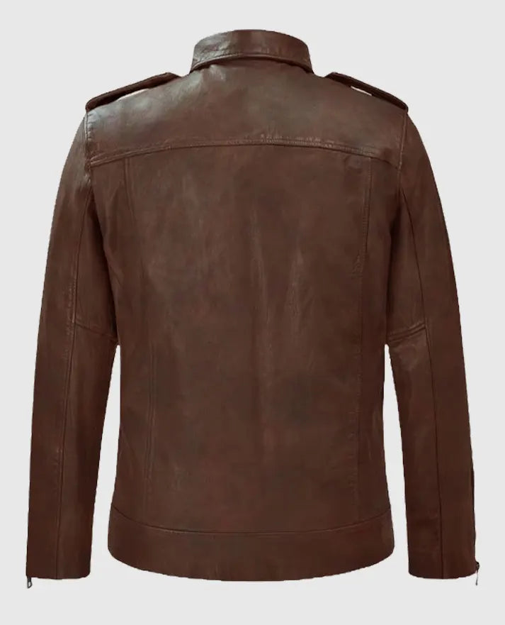 Men's Rutland Spanish Brown Riding Leather Jacket
