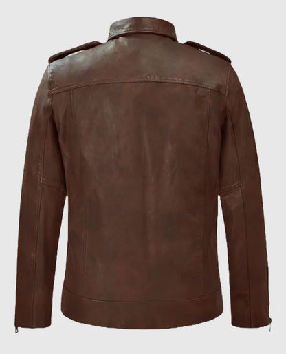 Men's Rutland Spanish Brown Riding Leather Jacket