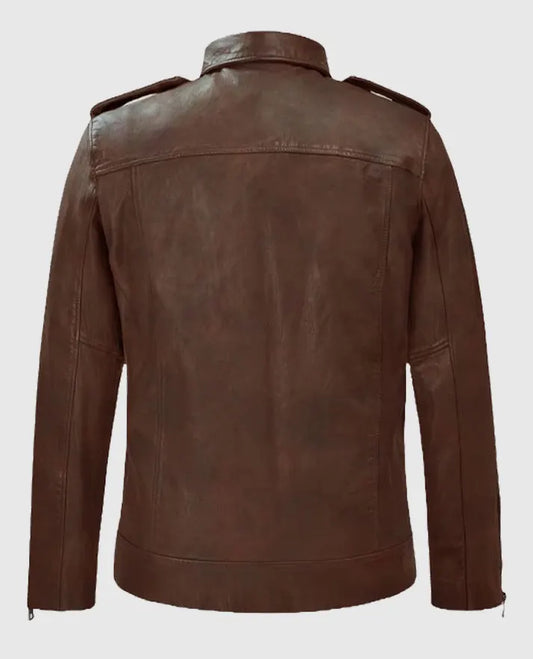 Men's Rutland Spanish Brown Riding Leather Jacket