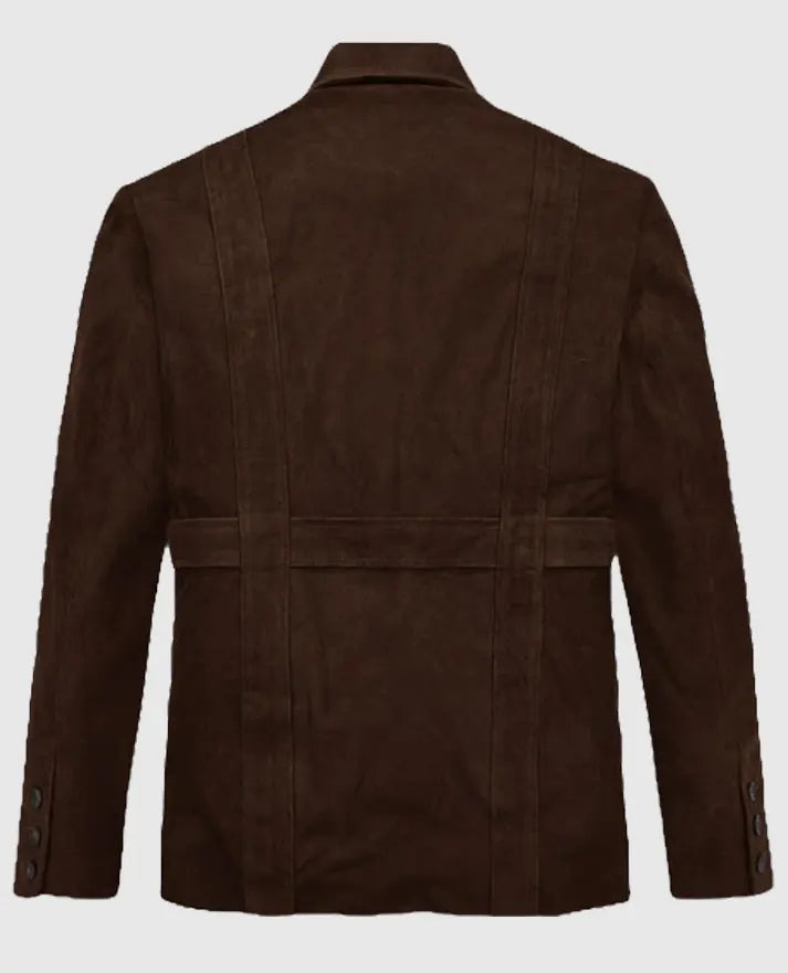 Men's Suede Safari Dune Leather Blazer