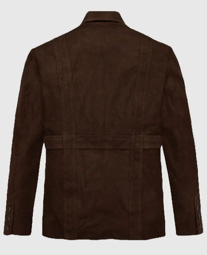 Men's Suede Safari Dune Leather Blazer