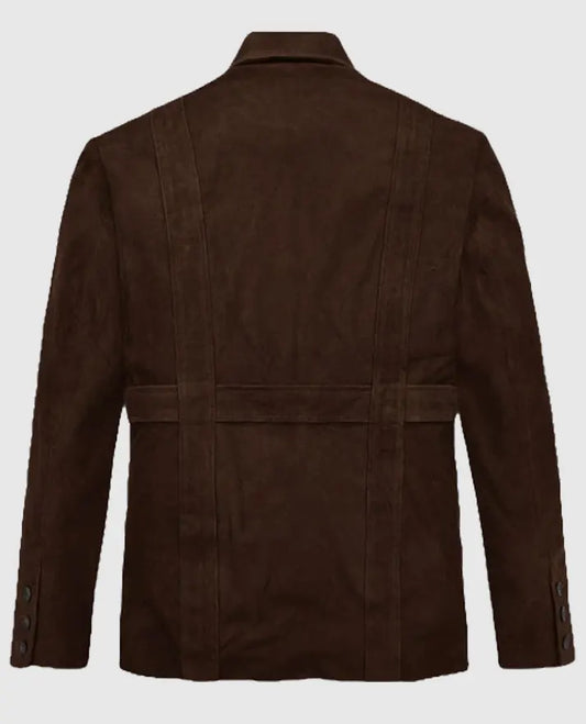 Men's Suede Safari Dune Leather Blazer