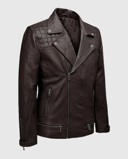 Men's Brown Ironwood Biker Leather Jacket