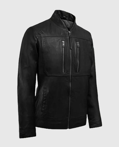 Men's Black Thunder Storm Biker Leather Jacket
