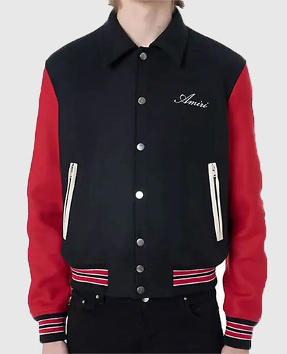 Amiri Bones Letterman Wool Jacket