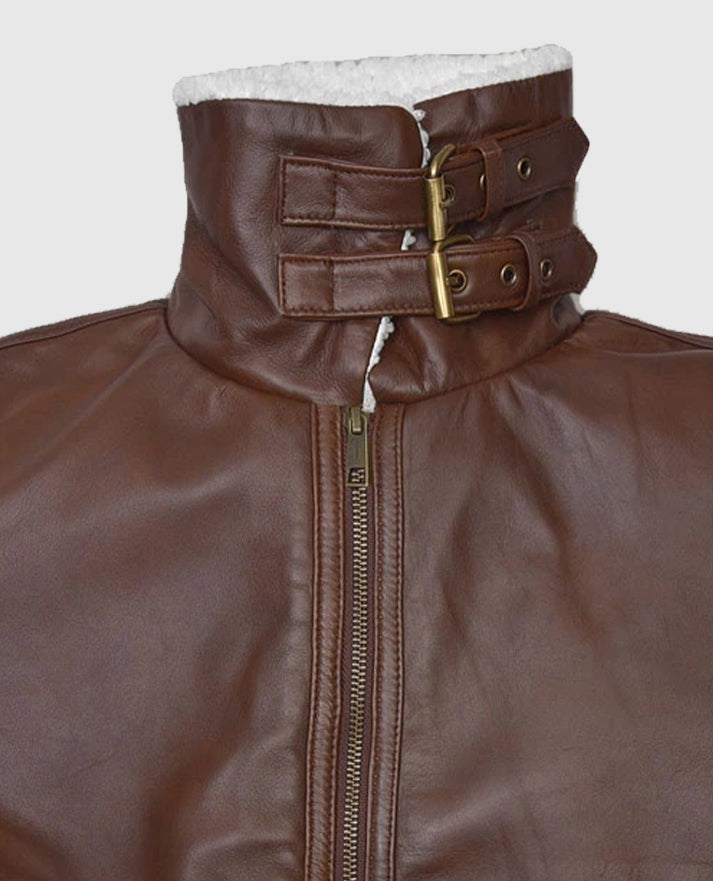 Men's B3 Aviator Spanish Brown Leather Jacket