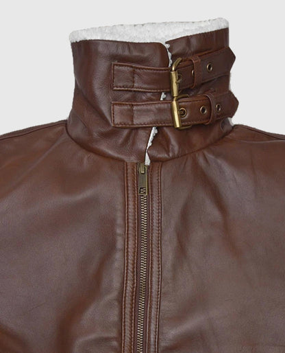 Men's B3 Aviator Spanish Brown Leather Jacket