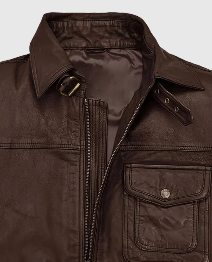 Men's Retro Brown Leather Jacket