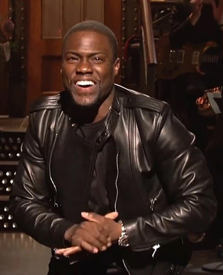 Kevin Hart Black Leather Jacket