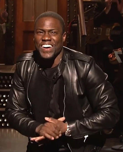 Kevin Hart Black Leather Jacket