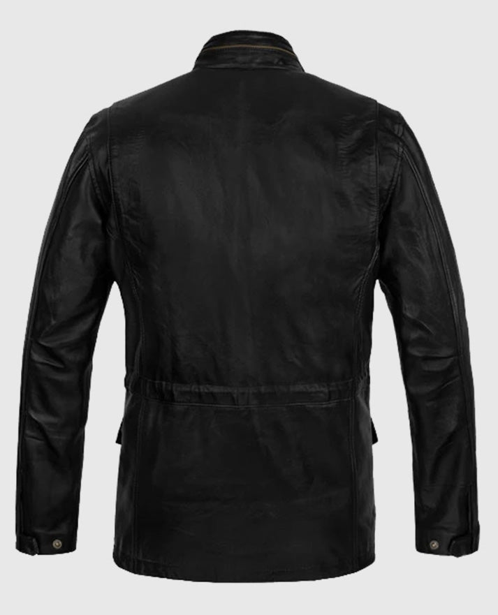 Men's Military M-65 Leather Jacket