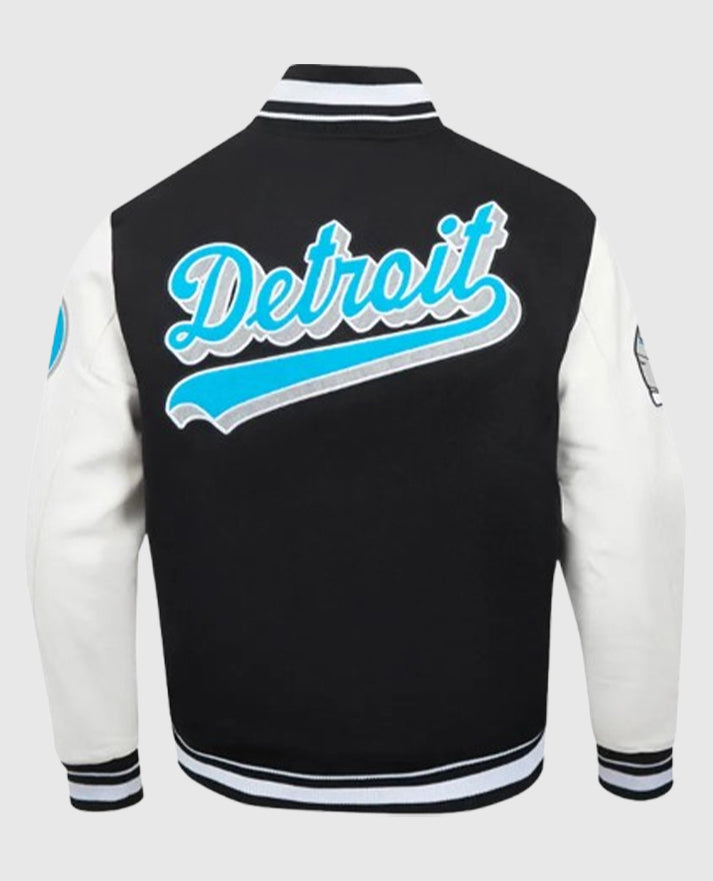 Script Tail Detroit Lions Classic Rib Varsity Jacket