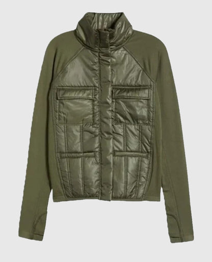 Women's Zella Hybrid Quilted Black Puffer Jacket