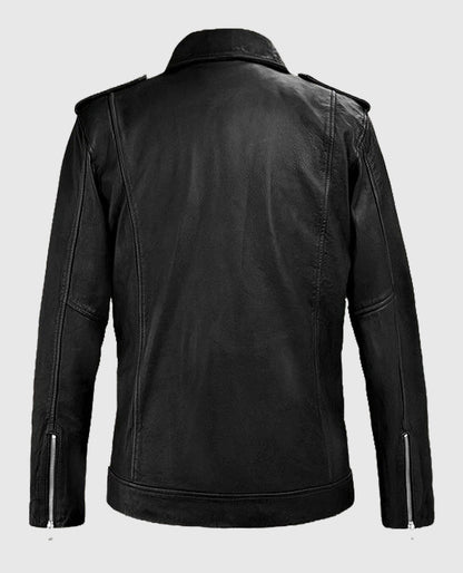 Men's Black Beast Biker Leather Jacket