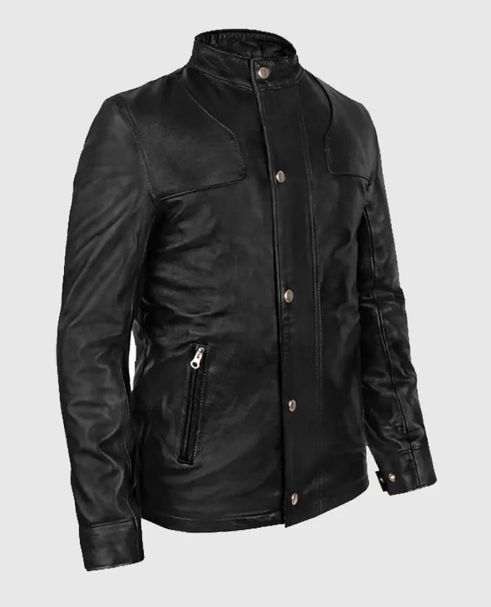 Men's Military Command Leather Jacket