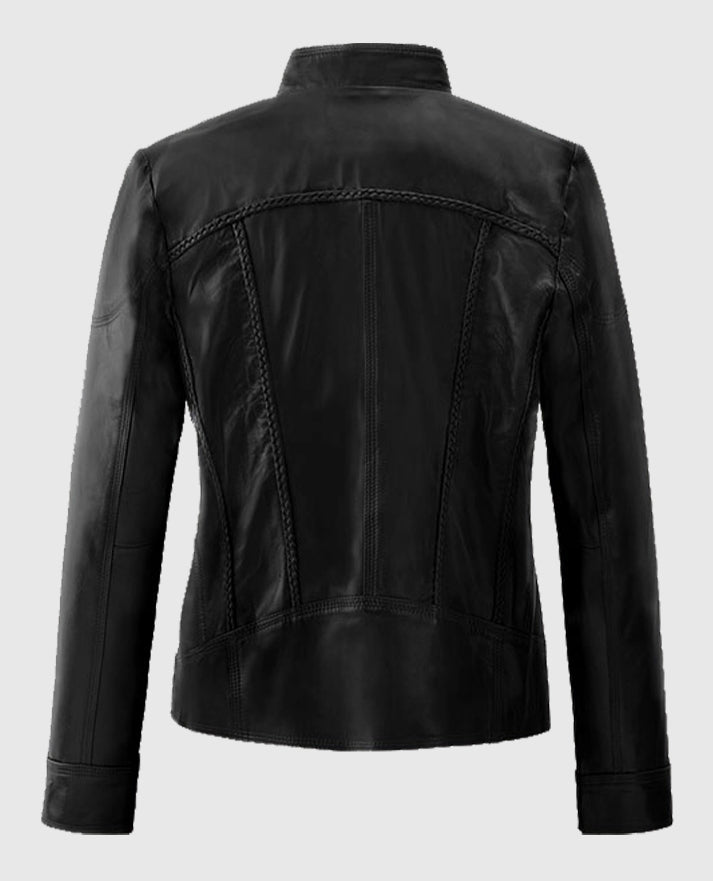 Women's Cafe Racer Clova Leather Jacket