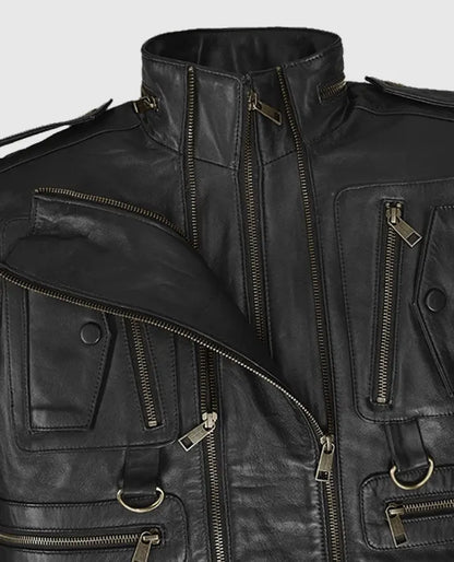 Men's Classic Black Leather Jacket