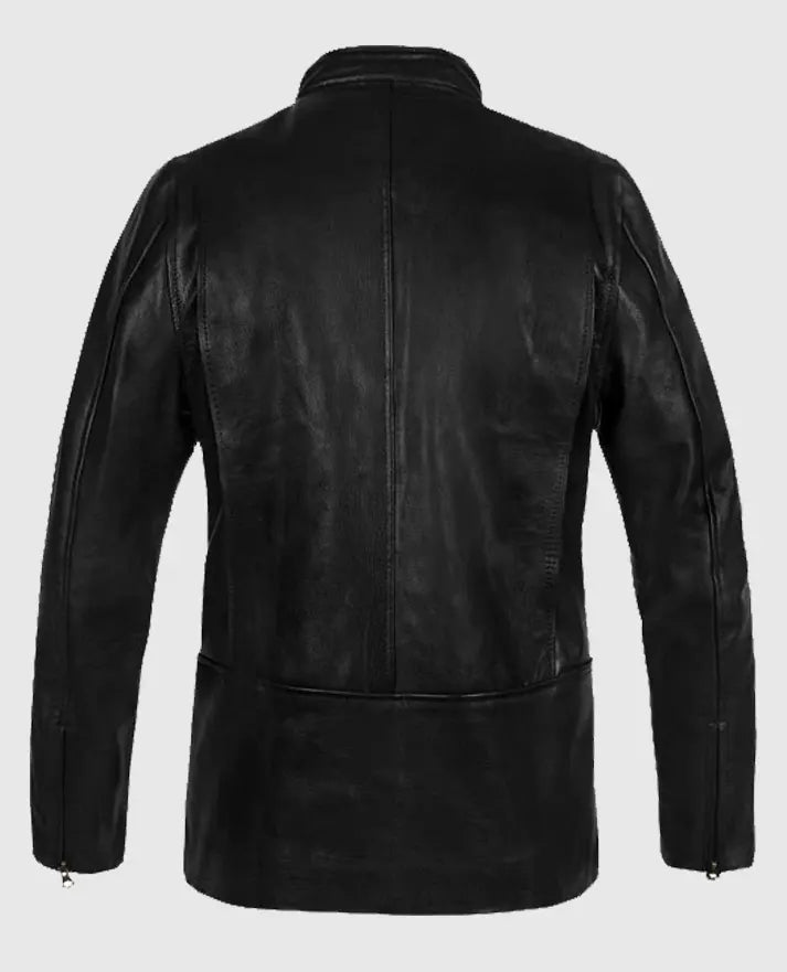 Men's Slim Fit Black Leather Jacket