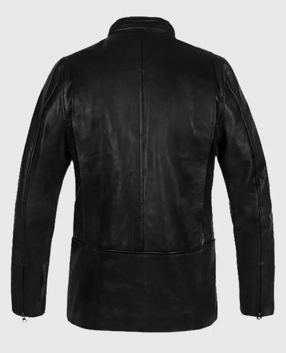 Men's Slim Fit Black Leather Jacket