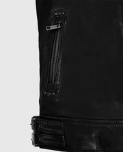 Men's Rider Falcon Black Leather Jacket