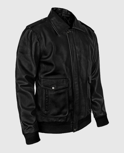 Men's Bomber A2 Flight Leather Jacket