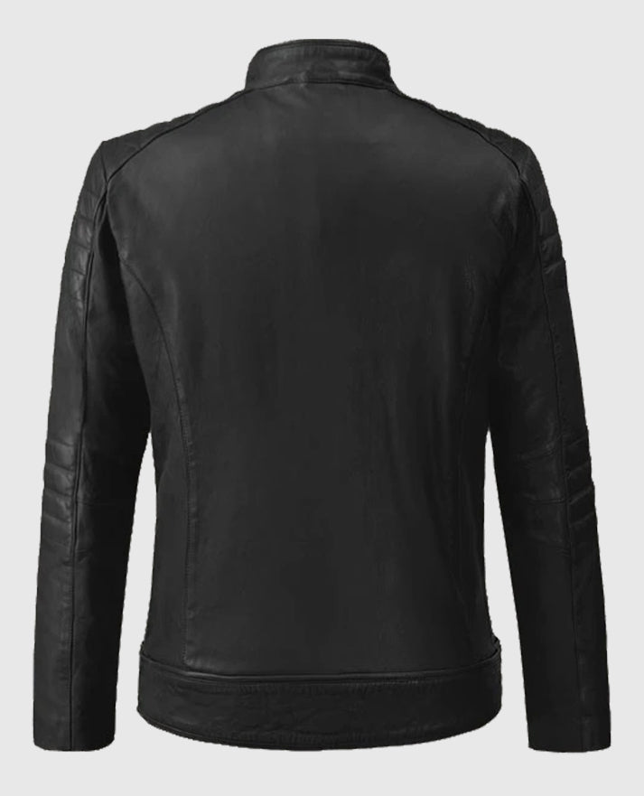 Men's Firefly Black Moto Leather Jacket