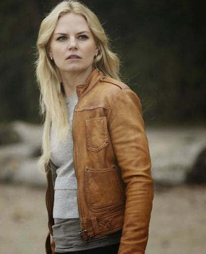 Jennifer Morrison Once Upon A Time Brown Leather Jacket