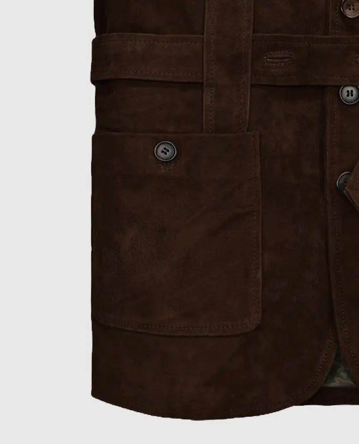Men's Suede Safari Dune Leather Blazer