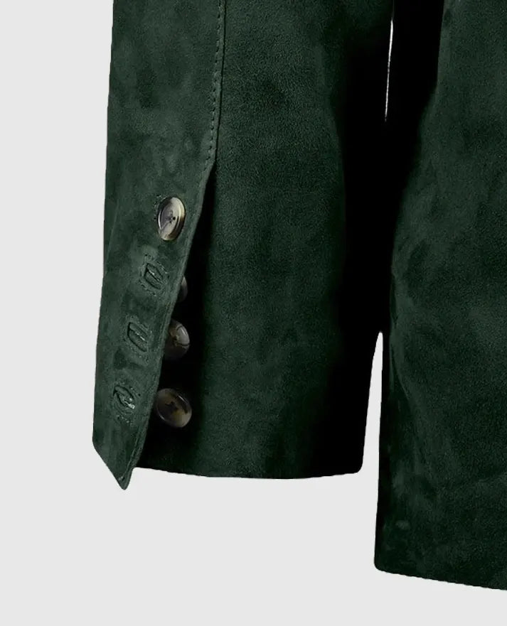 Men's Forest Safari Suede Leather Blazer