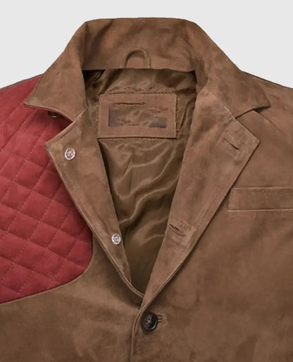 Men's Hickory Safari Suede Leather Blazer
