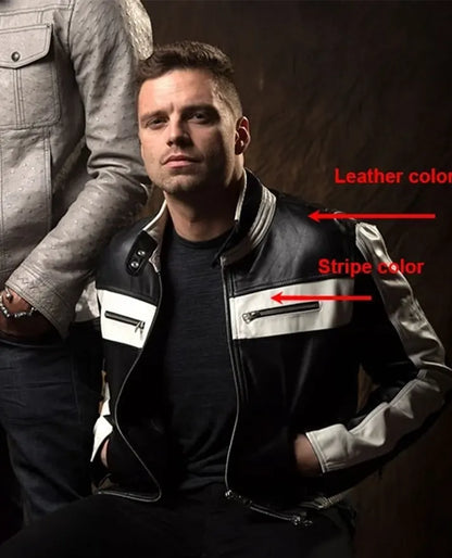 Sebastian Stan Leather Jacket