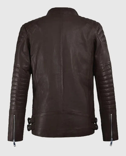 Shotgun Brown Moto Leather Jacket