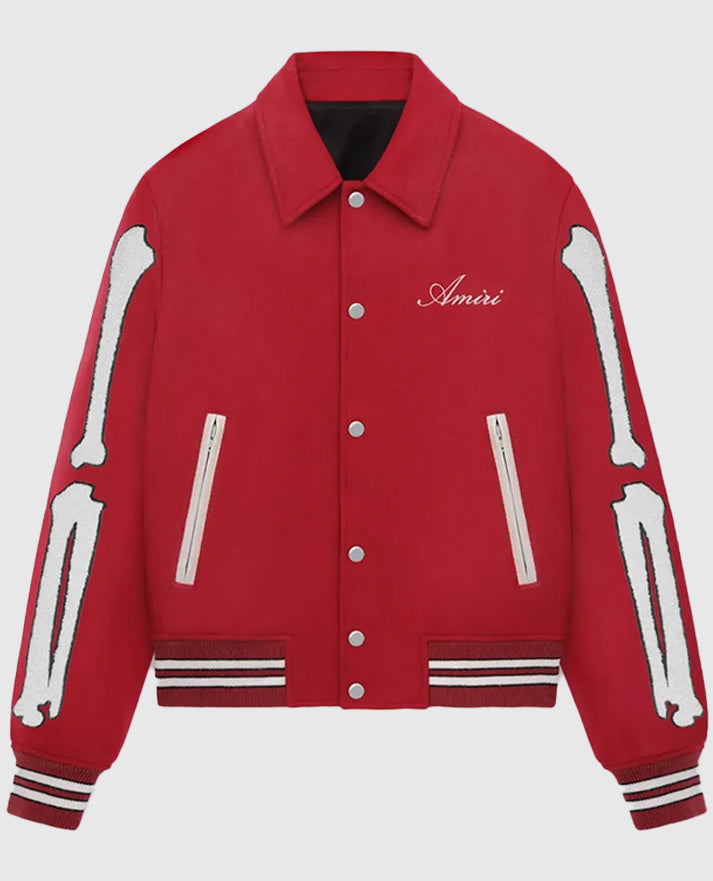 Amiri Bones Letterman Wool Jacket