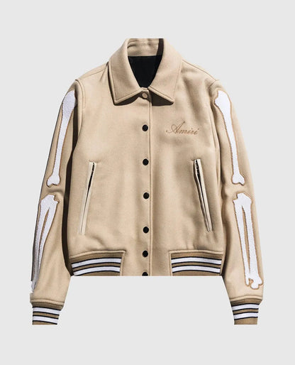 Amiri Bones Letterman Wool Jacket