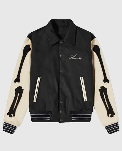 Amiri Bones Letterman Wool Jacket