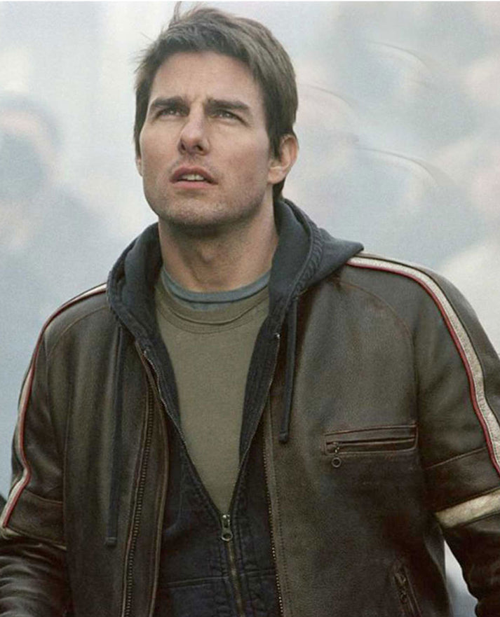 Tom Cruise War of Worlds Brown Leather Jacket