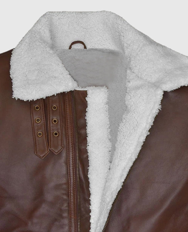 Men's B3 Aviator Spanish Brown Leather Jacket