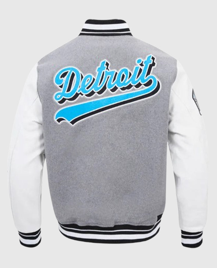 Script Tail Detroit Lions Classic Rib Varsity Jacket