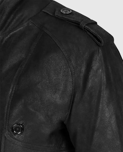 Men's Black Moto Leather Jacket