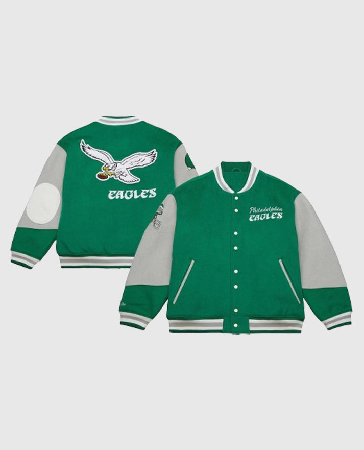 90s Eagles Letterman Jacket