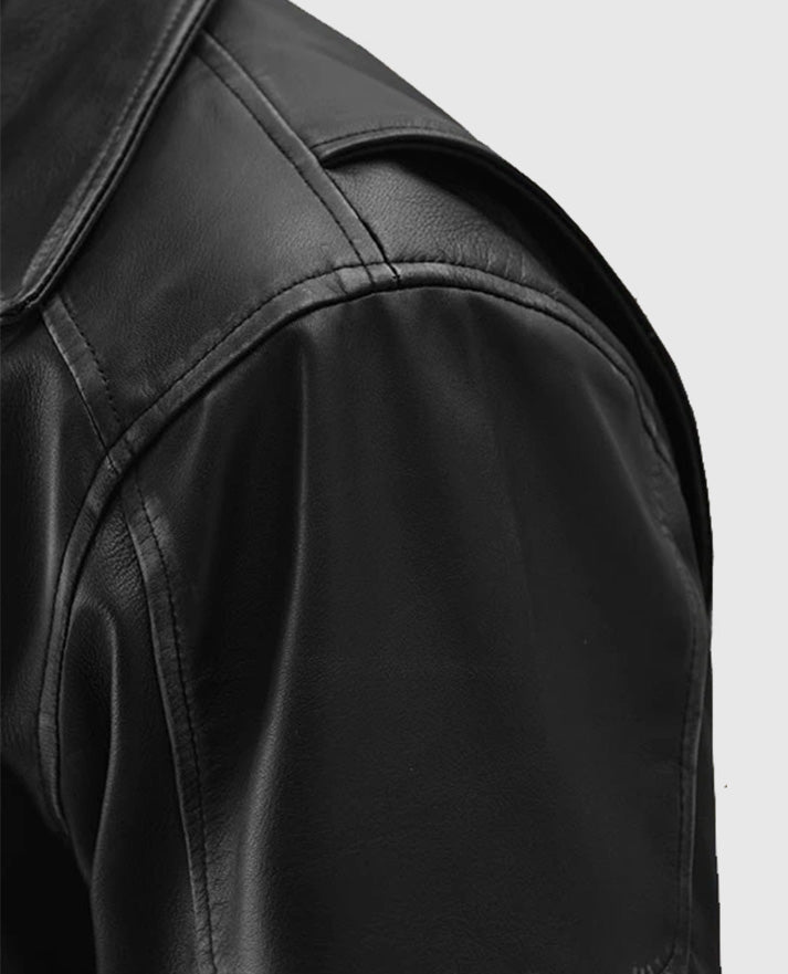 Street Style Biker Leather Jacket For Men