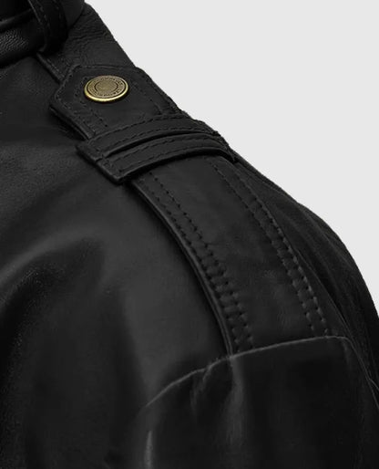Men's Military Inspired Leather Jacket
