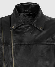 Men's Black Cafe Racer Leather Jacket