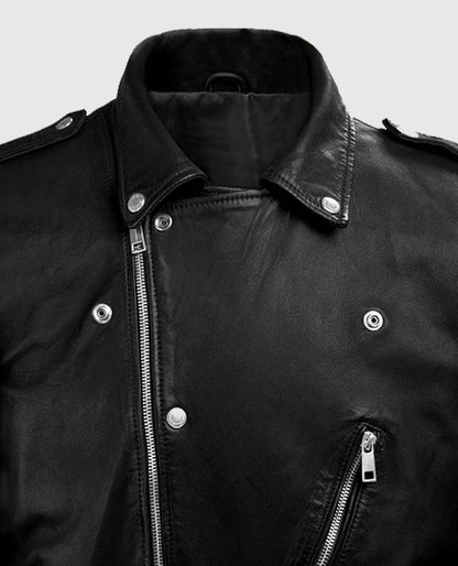 Men's Black Beast Biker Leather Jacket