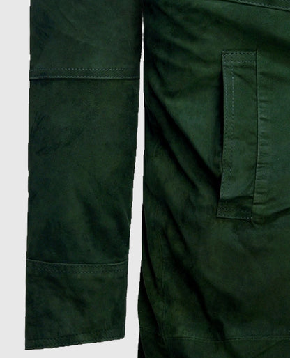 Timber Green Suede Ryan Gosling Blade Runner 2049 Long Coat