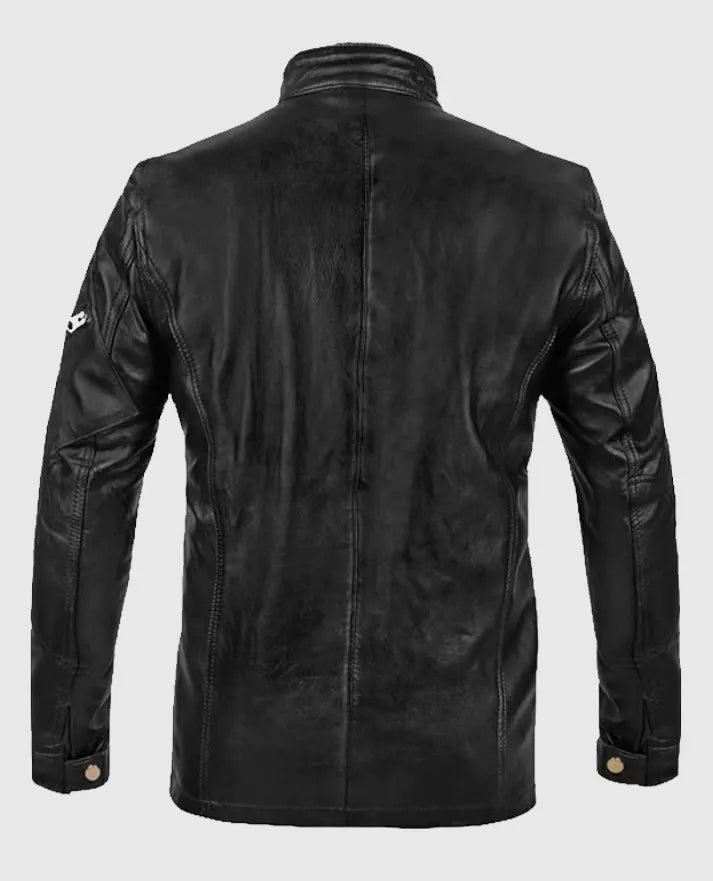 Men's Military Command Leather Jacket
