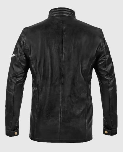 Men's Military Command Leather Jacket
