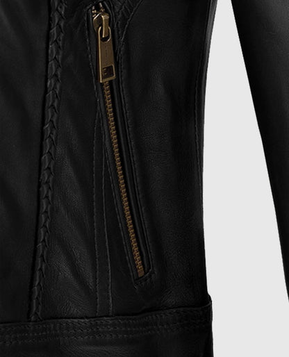 Women's Cafe Racer Clova Leather Jacket