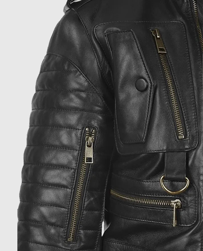 Men's Classic Black Leather Jacket