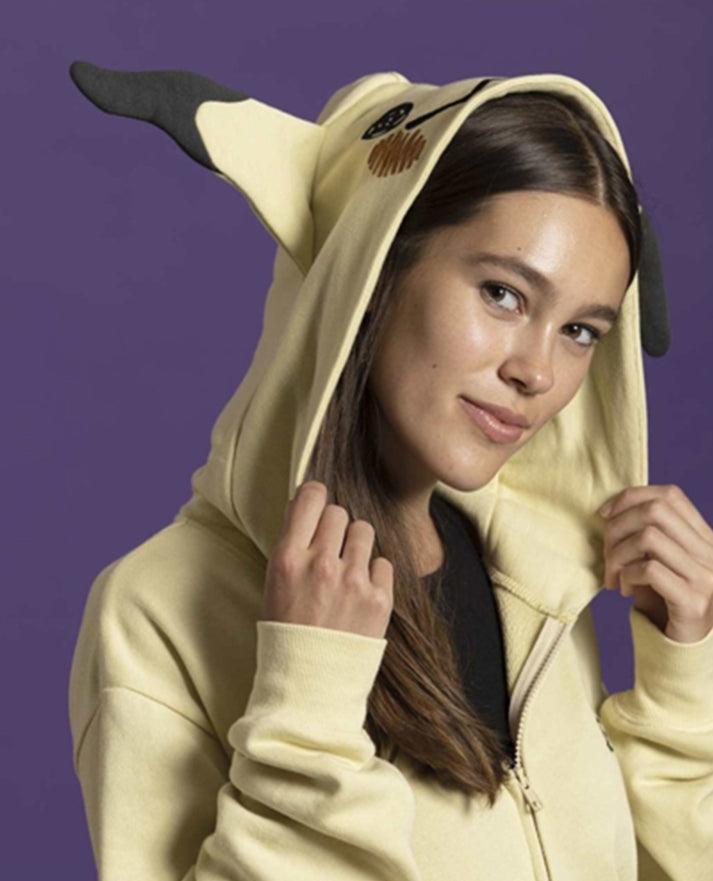 Mimikyu Themed French Terry Zip-Up Hoodie
